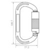 Veiligheidshaak/Karabijnhaak Aluminium - Kratos Safety	FA5021914B