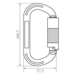 Veiligheidshaak/Karabijnhaak Aluminium - Kratos Safety	FA5021914B